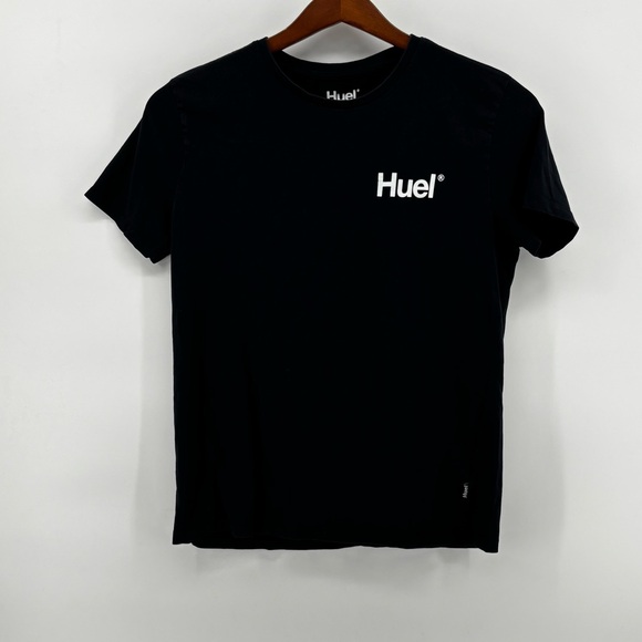 Huel Womens Black Short Sleeve Basic T-Shirt Size LG - Picture 1 of 10